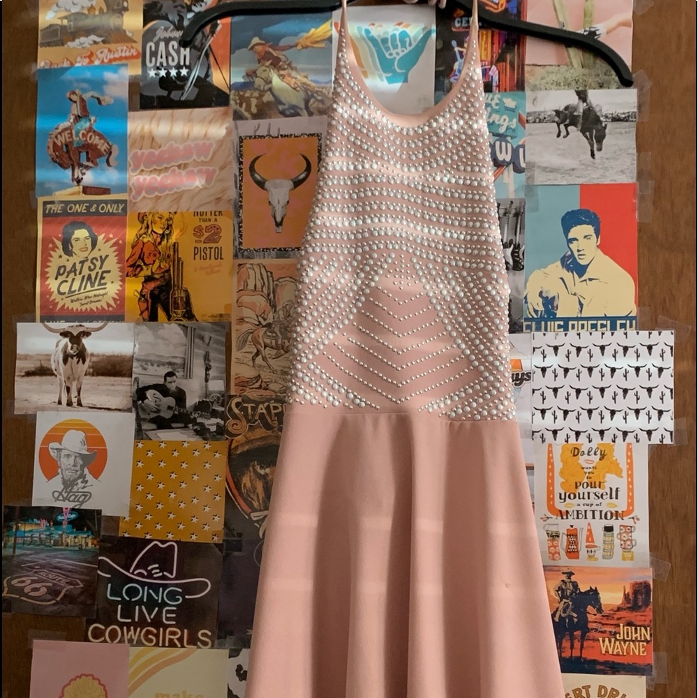 Pink mini cocktail dress